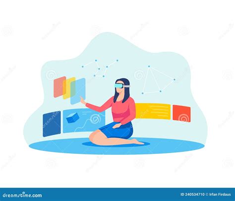 Augmented Reality Concept Illustration Stock Vector Illustration Of