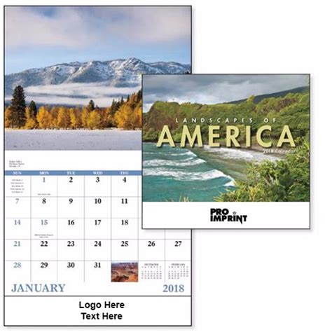 Two Calendars With Mountains And Trees In The Background Each