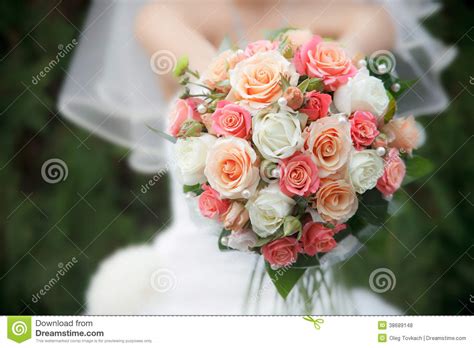 Wedding Bouquet From Fresh Flowers Stock Photo Image Of