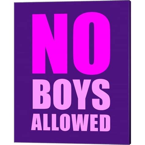 Color Me Happy No Boys Allowed Purple Canvas Art Overstock 15890773