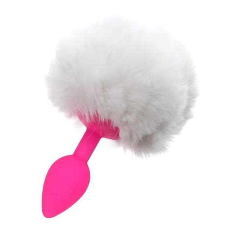 Cute Fluffy Bunny Tail Anal Plug Silicone Erotic Butt Plug Anal Sex