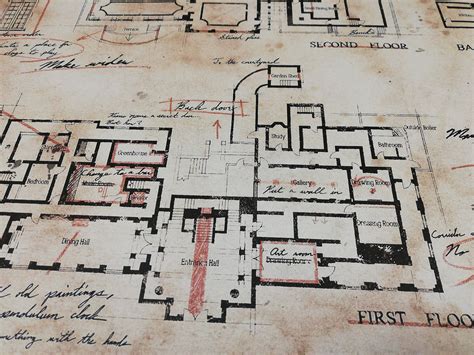 Resident Evil The Spencer Mansion Plan High Quality A1a2 Etsy Uk