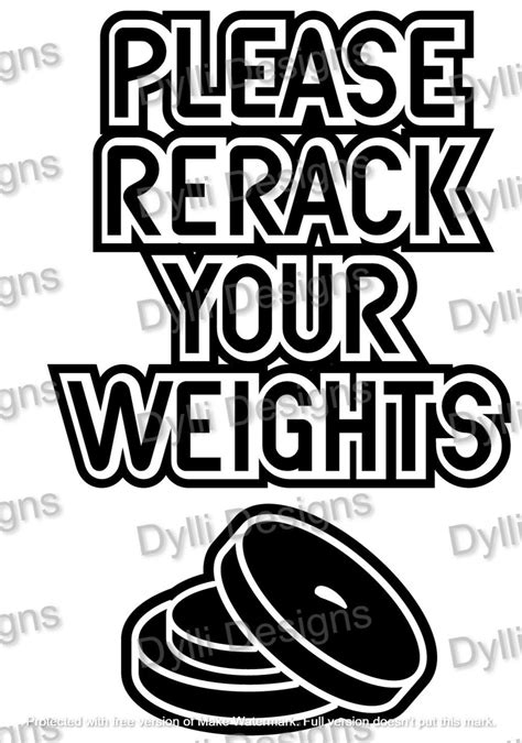 Please Rerack Your Weights Svg Gym Svg Fitness Svg Etsy
