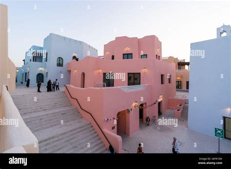 The Colorful Mina District At Old Doha Port In Doha Qatar Stock Photo