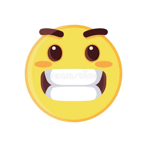 Isolated Grimacing Emoji Face Icon Stock Vector Illustration Of Face