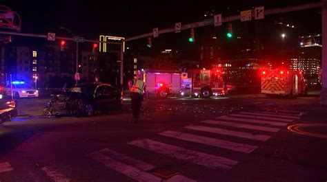 Police 2 Run From Vehicle After Crash Near Downtown Nashville Wkrn