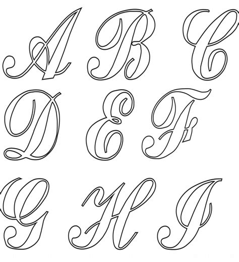 Alfabeto Cursivo Moldes Para Imprimir Stencil Lettering Lettering