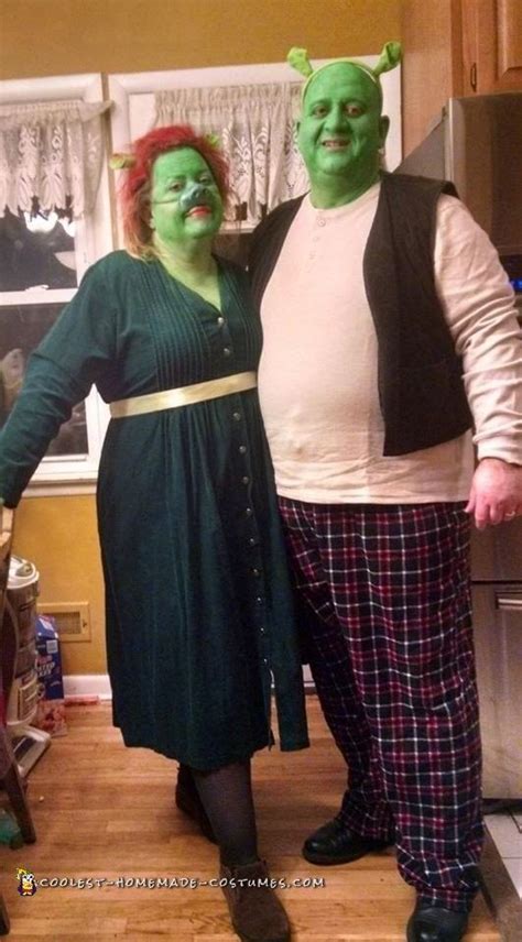 Cool Princess Fiona And Shrek Costumes Shrek Costume Cool Couple