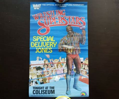 Vintage 1986 Wwe Wwf Ljn Sd Jones Wrestling Figure Poster Special