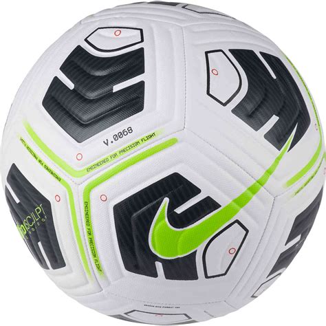 Nike Academy Soccer Ball White And Black With Volt Soccerpro