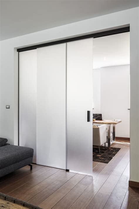 elegant frosted glass sliding door with fixed glass partition by anywaydoors glass doors