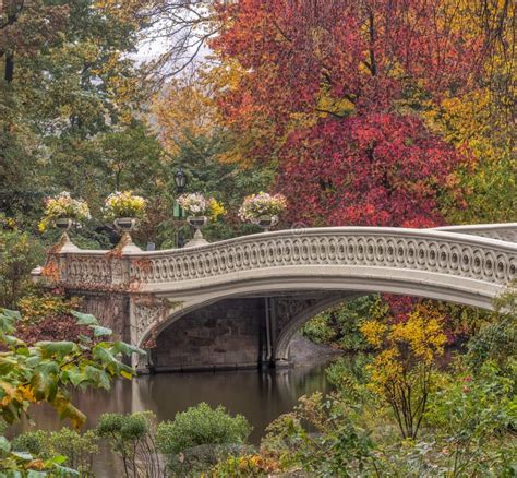 Bow Bridge In New York City Central Park Manhattan Stock Photo Image