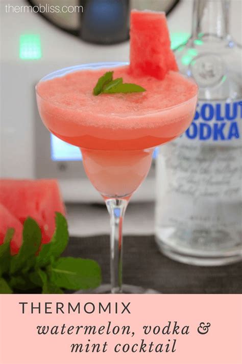 The Perfect Summer Drink Our Thermomix Watermelon Vodka And Mint