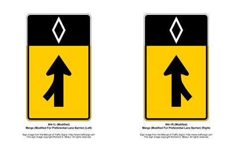 Manual Of Traffic Signs W4 Series Signs