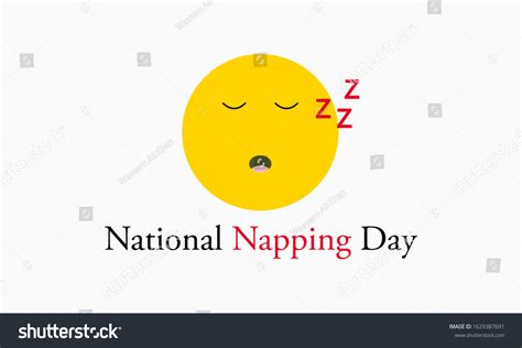 Vector Illustration On Theme National Napping Stock Vector Royalty