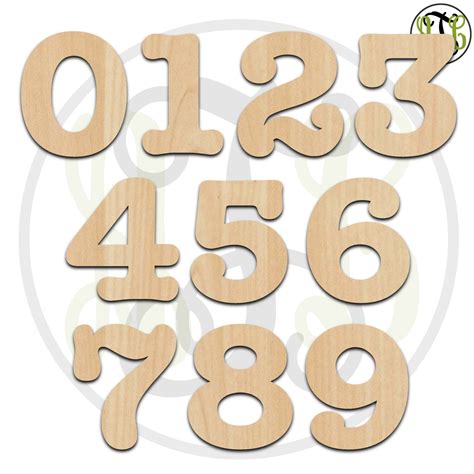 Single Or Double Digit Number 1004noatb Cutout Numbers Unfinished