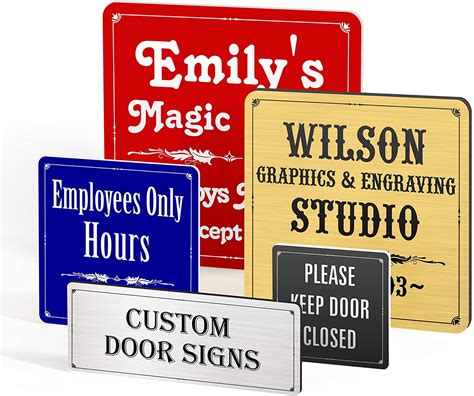 Custom Office Door Signs Personalized Name Plates For