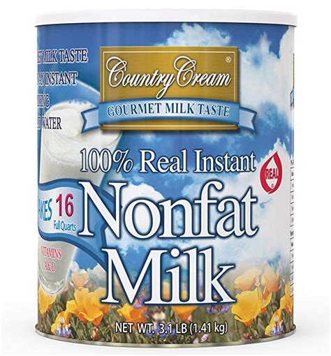 Amazon Com Country Cream 100 Real Instant Nonfat Powdered Milk 49 6