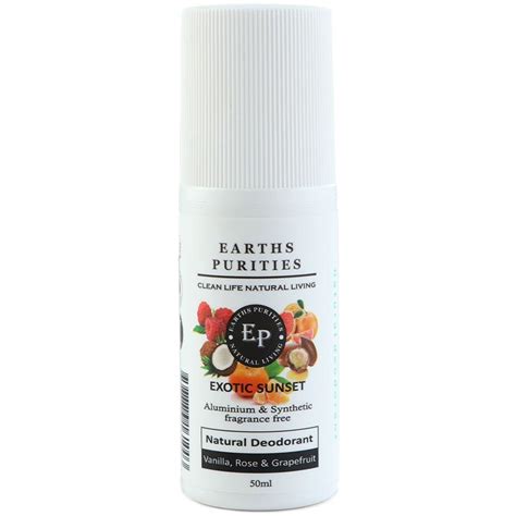Buy Earths Purities Roll On Deodorant Exotic Sunset Online