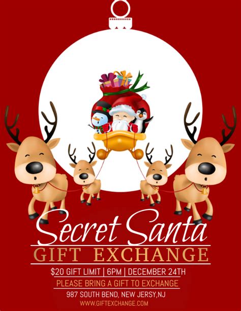 Secret Santa T Exchange Template Postermywall