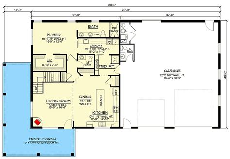 Deluxe Barndominium With 2 Story Living Room 135075gra