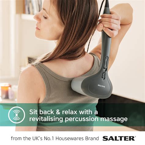 Salter Pro Electric Handheld Massager Neck Back Massage Heat