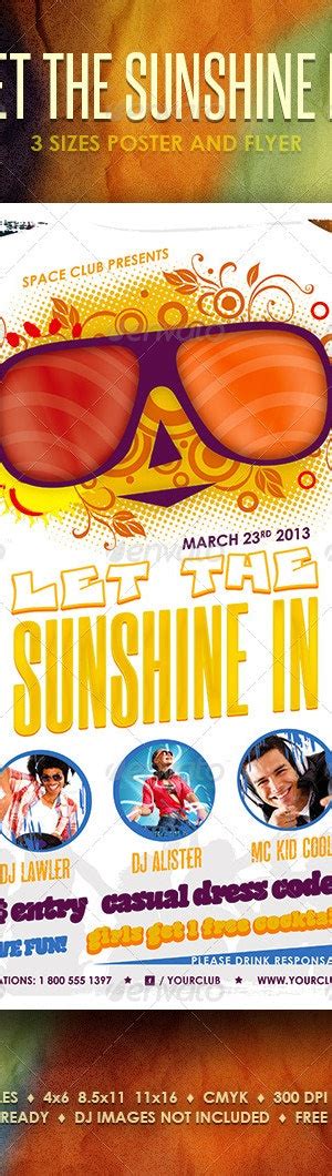 Let The Sunshine In Poster And Flyer By Mihaai Graphicriver