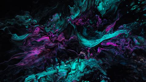 If you're looking for the best black and purple wallpaper then wallpapertag is the place to be. Paint Stains Mixing Liquid Turquoise Purple Dark 4K HD ...