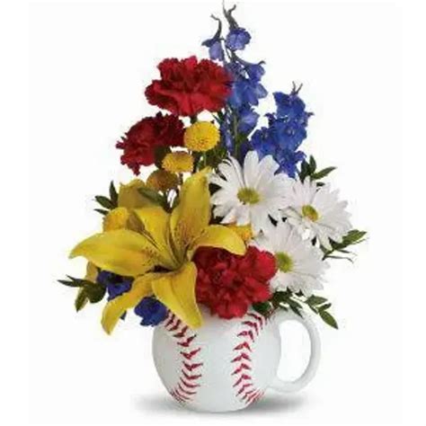 Baseball Flower Arrangement Mebane Nc Florist Gallery Florist And