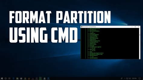 How To Format Windows 10 Partition Using Cmd Youtube