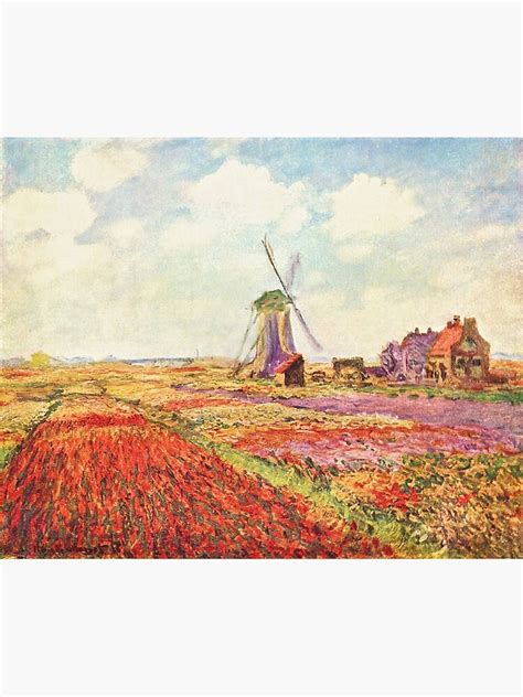 Artist's garden at giverny title: "Claude Monet - Field of Tulips in Holland" Art Print by ...