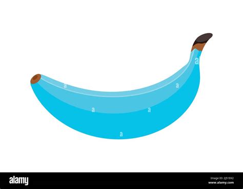 Blue Banana Fruit Icon Isolated On White Background Stock Vector Image