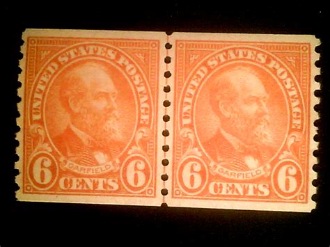 U S Stamps Scott 723 Six Cent Garfield Joint Line Pair Xf Mnh Cv 8250