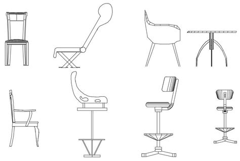Autocad Chair Blocks Elevation Design Free Download Dwg Cadbull