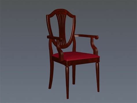 Victorian Style Accent Chair 3D Model 
