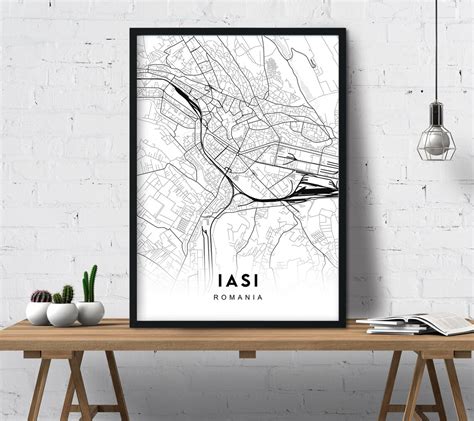 Iasi City Map Map Download Printable Map Map Artwork Etsy