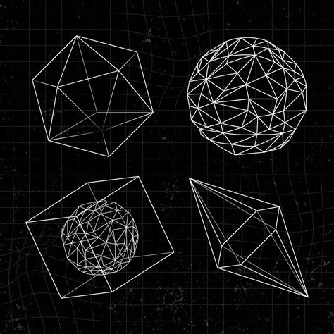3d Geometric Shape Set Vector Free Image By Aew 3d