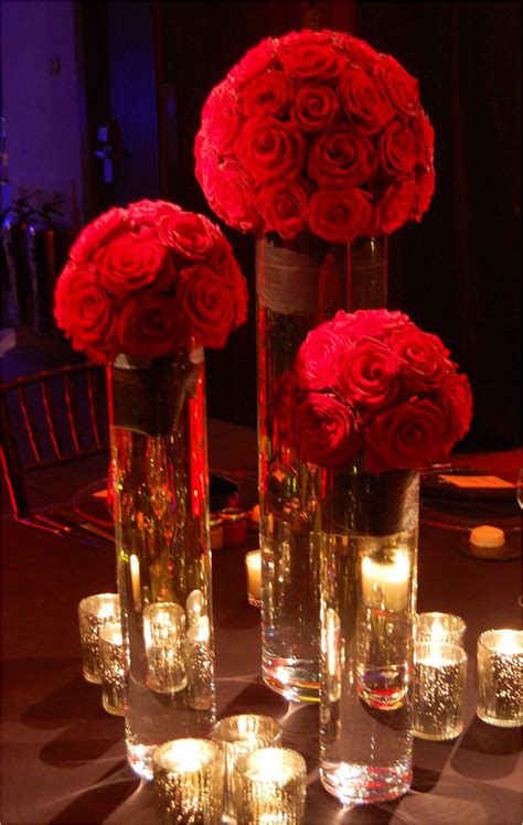 Red Rose Centerpiece 55 Bridalore
