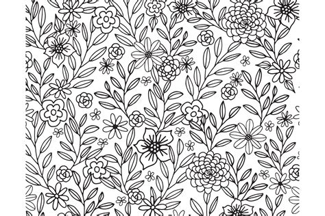 Floral Doodles Seamless Pattern 2445 Backgrounds Design Bundles