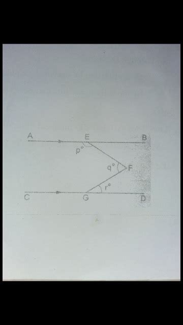 in the given figure ab is parallel to cd prove that p q r 180 degree maths lines and angles