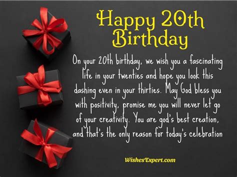 40 Happy 20th Birthday Wishes And Messages