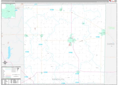 Randolph County In Wall Map Premium Style By Marketmaps Mapsales