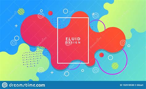 Abstract Dynamic Modern Fluid Liquid Gradient Background Template Stock
