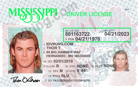 Mississippi Ms Drivers License Psd Template Download Idviking