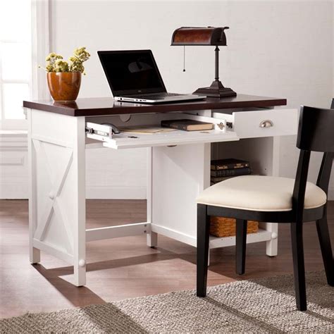 Featuring 2 locking letter file drawers and 4 utility drawers, you can safely store all your important documents and materials. Southern Enterprises Amburg Farmhouse Computer Desk in ...