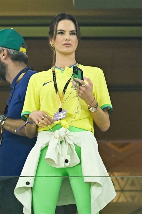Alessandra Ambrosio Attends Brazil Vs Cameroon Match During The 2022