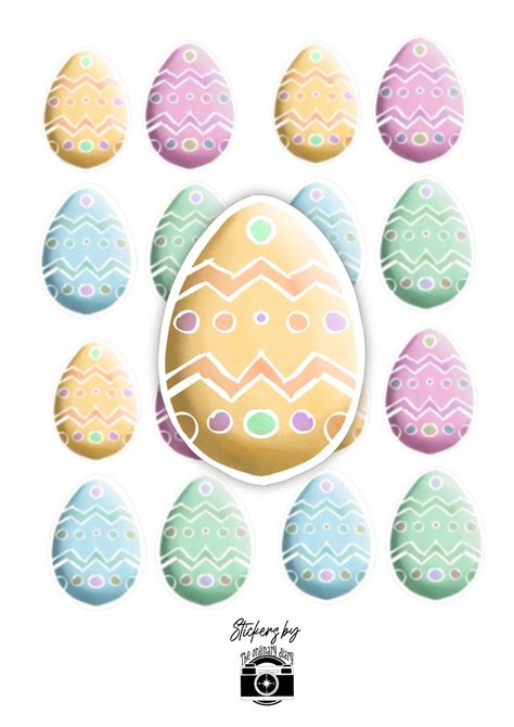 Easter Eggs Printable Bundle Printable Stickers Planners Etsy