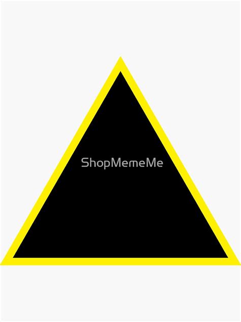 Black Triangle Gold Border Sticker By Shopmememe Redbubble