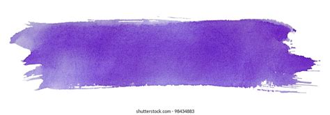 Violet Stroke Watercolor Paint Brush Isolated Stock Illustration