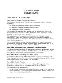 Local Court Rules Circuit Courts Local Court Rules Circuit Courts